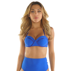 BLUE HIPSTER BIKINI TOP - Bikinis Market