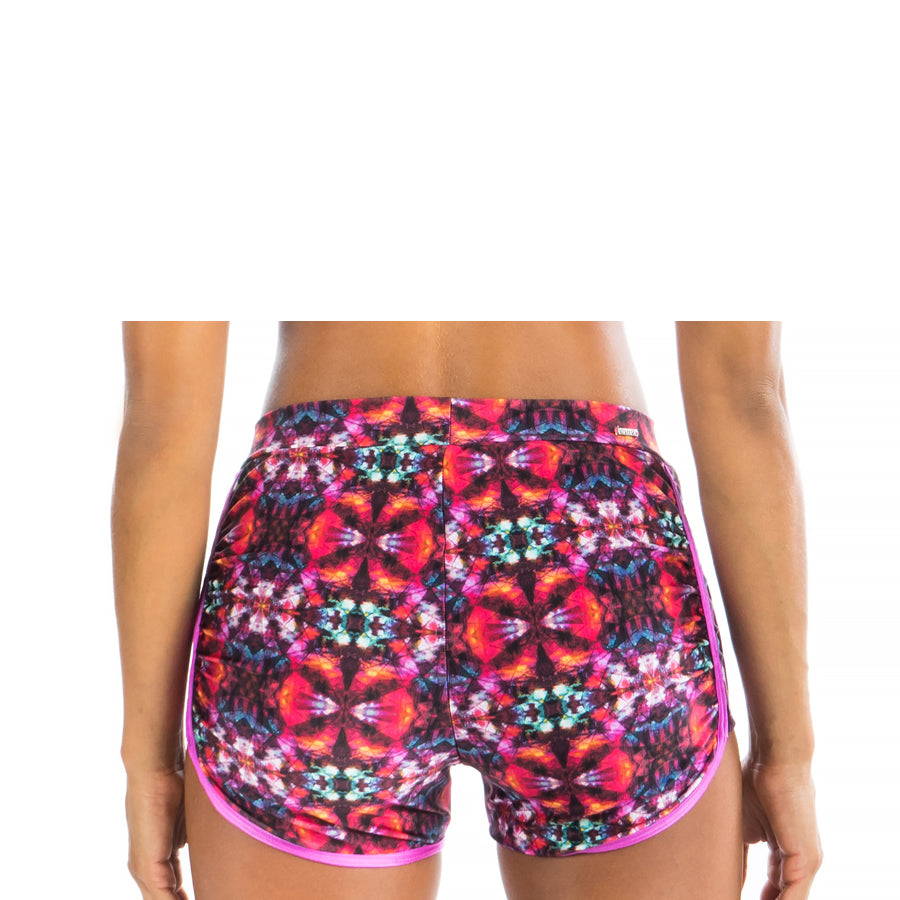 COLOR BURST HIGH WAIST BIKINI BOY SHORTS - Bikinis Market