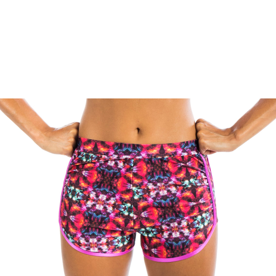 COLOR BURST HIGH WAIST BIKINI BOY SHORTS - Bikinis Market
