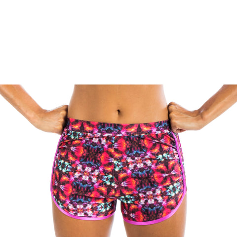COLOR BURST HIGH WAIST BIKINI BOY SHORTS - Bikinis Market