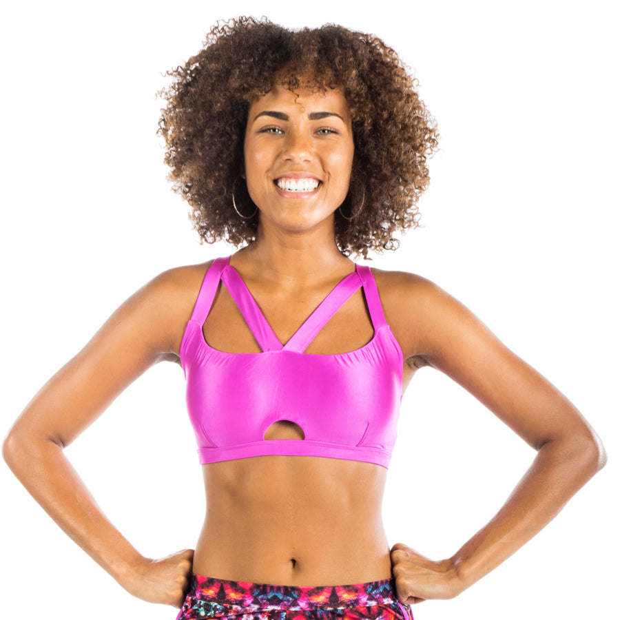 ALANA PINK BIKINI CROP TOP - Bikinis Market