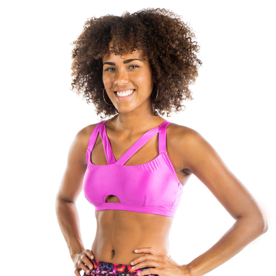 ALANA PINK BIKINI CROP TOP - Bikinis Market