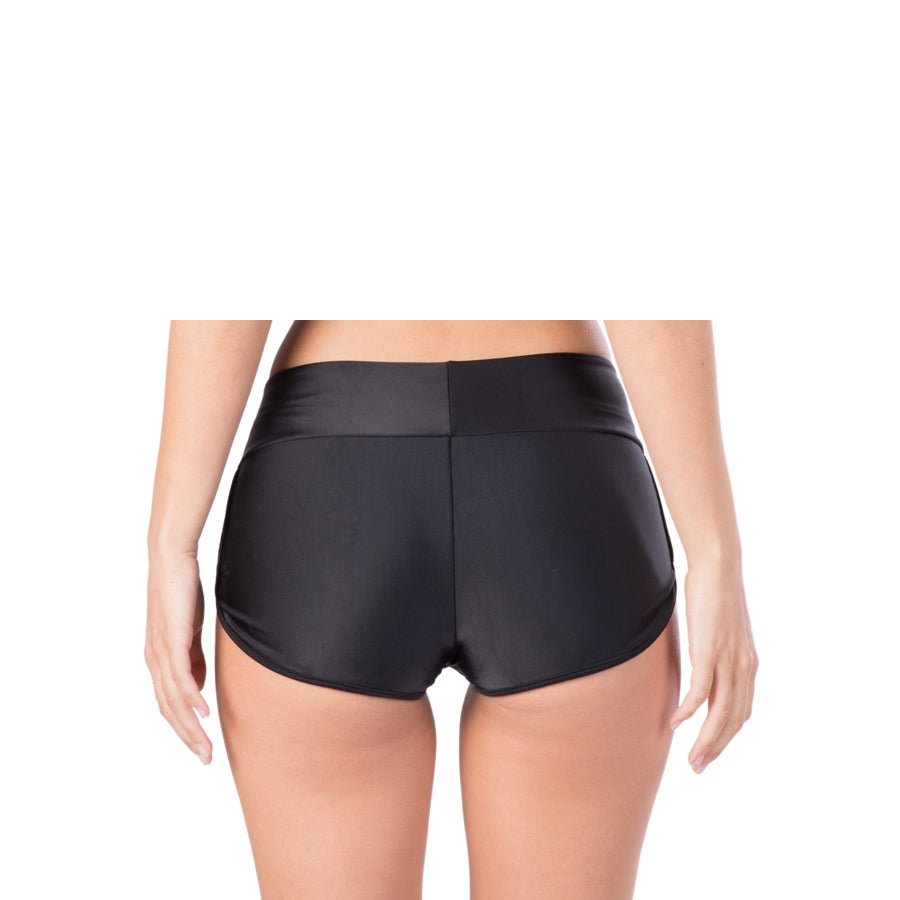 MALICE BLACK BIKINI BOTTOM BOY SHORTS - Bikinis Market