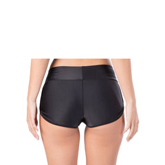 MALICE BLACK BIKINI BOTTOM BOY SHORTS - Bikinis Market