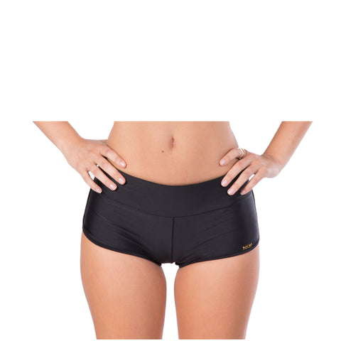 MALICE BLACK BIKINI BOTTOM BOY SHORTS - Bikinis Market