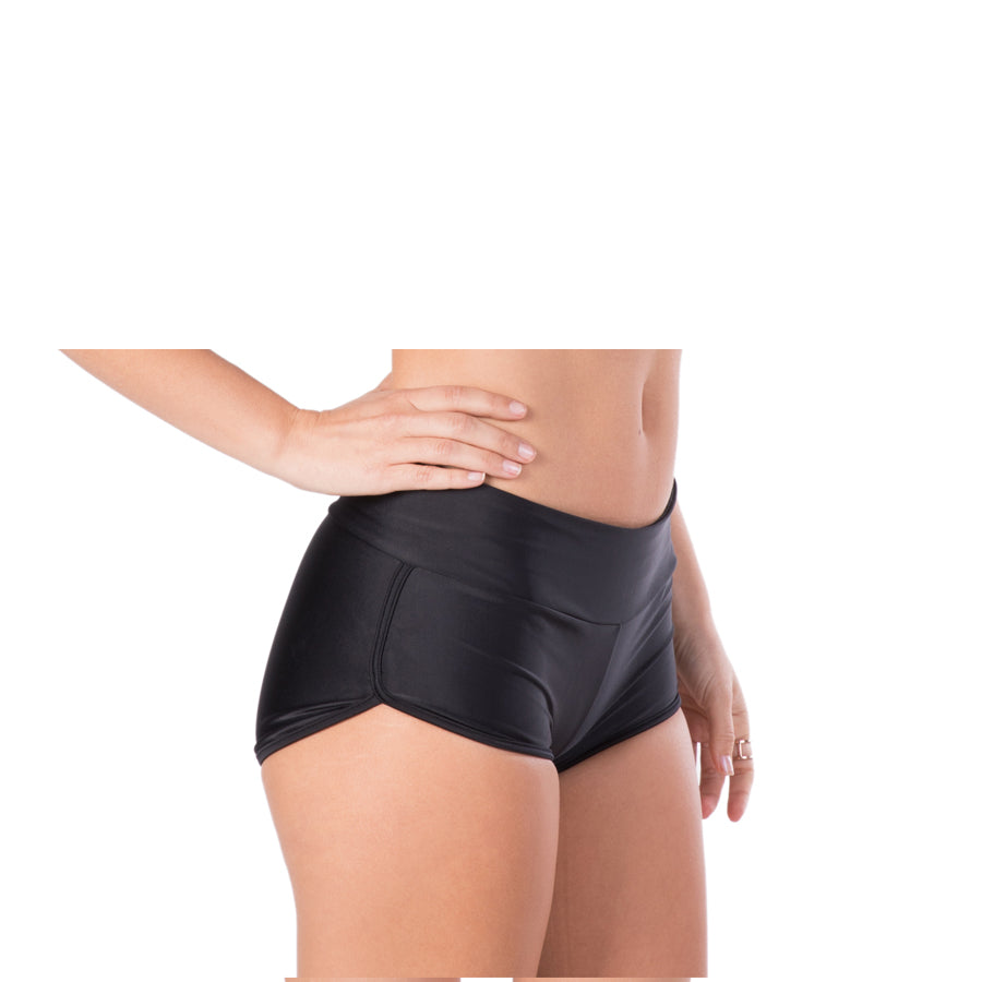 MALICE BLACK BIKINI BOTTOM BOY SHORTS - Bikinis Market