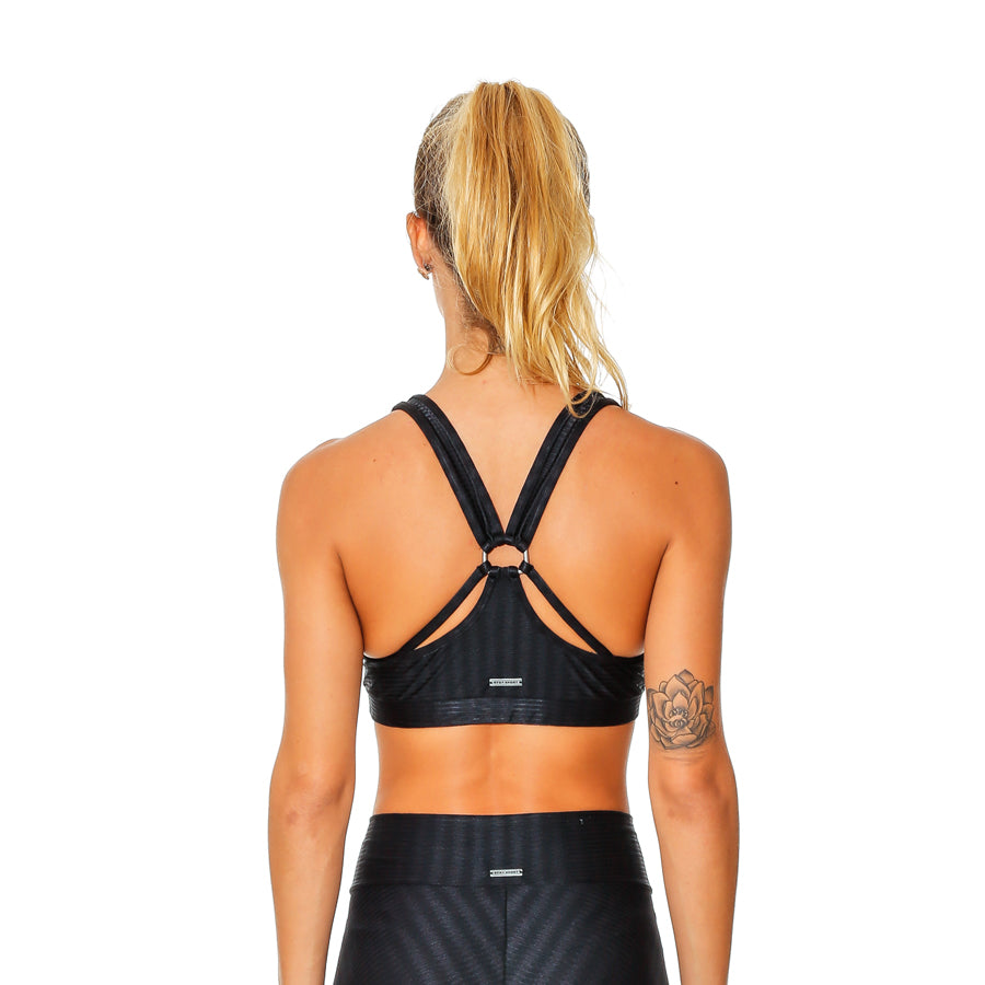 OREGON LUCY BLACK SPORTS BRA - Bikinis Market