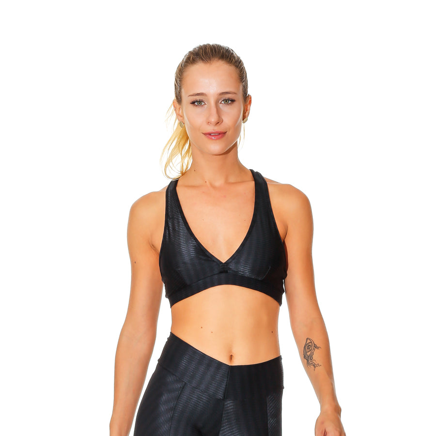 OREGON LUCY BLACK SPORTS BRA - Bikinis Market