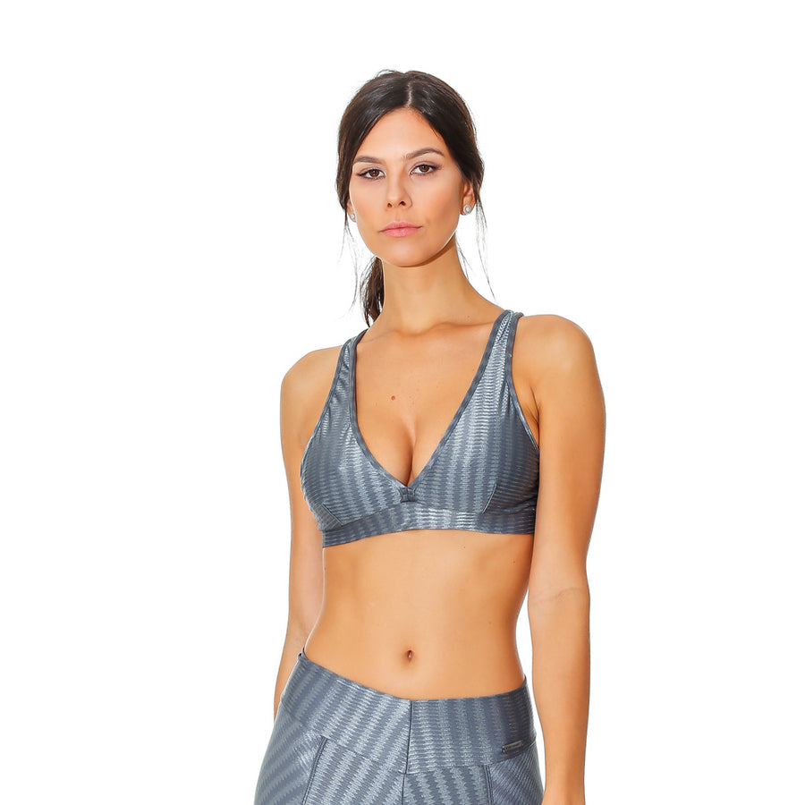 OREGON LUCY GRAY SPORTS BRA - Bikinis Market