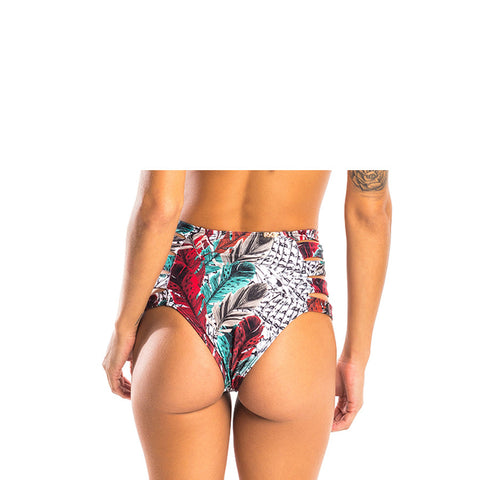 SUNQ PARIS TRANCOSO WHITE HIGH WAIST BIKINI BOTTOM - Bikinis Market