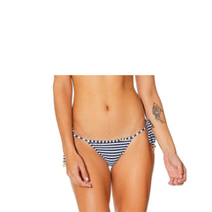 RIVIERA STRIPED BLACK AND WHITE BIKINI BOTTOM - Bikinis Market