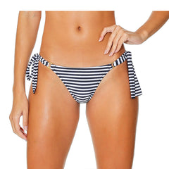 ANA RING STRIPED BLACK AND WHITE BIKINI BOTTOM - Bikinis Market