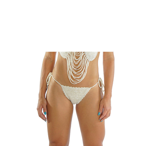 PEARL FRINGE CROCHET BIKINI BOTTOM - Bikinis Market